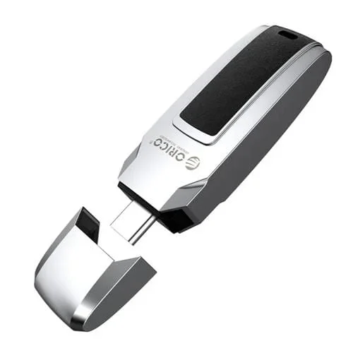Unidad Flash USB Orico 64 Gb Tipo C, Lectura 260 Mb/s, Escritura 70 Mb/s (Plata)