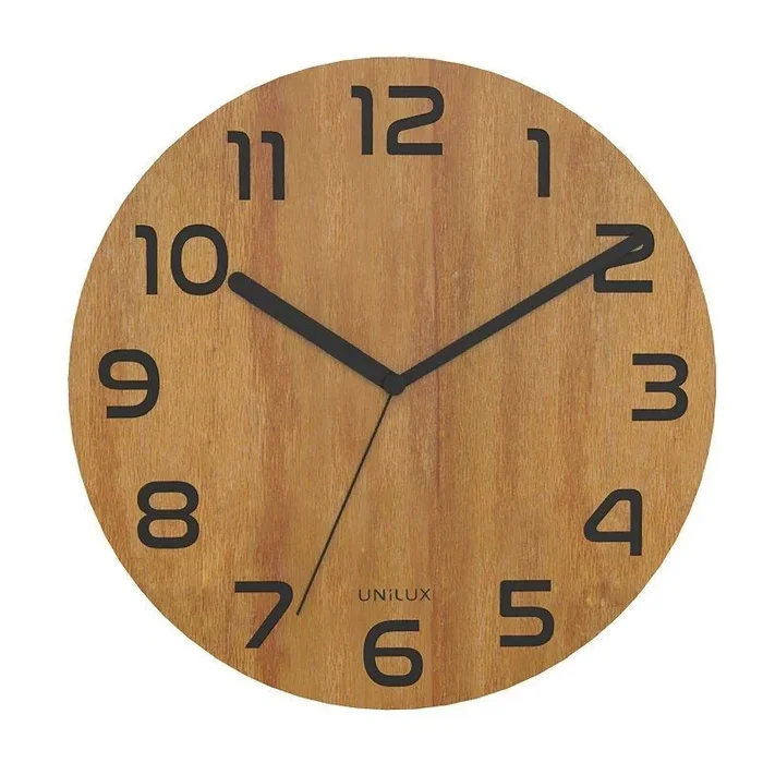 Unilux Palma Reloj de cuarzo Alrededor Bamboo