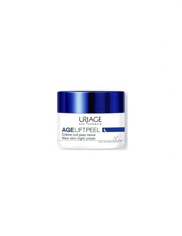 Uriage Age Lift Peeling facial antiedad de noche con 3,6% de AHA y ácido hialurónico – Alisa, rellena y reafirma la piel – Textura rica y cremosa – Apto para pieles sensibles – 50ml
