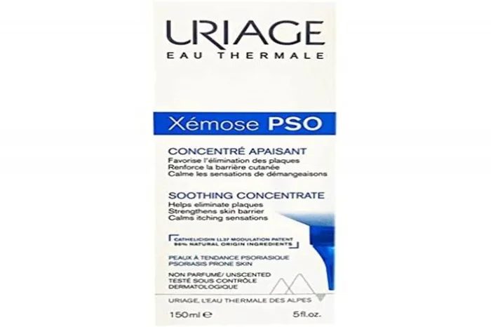 Uriage Xemose Concentrado calmante para pieles con tendencia a la psoriasis con manteca de karité – Calma la sensación de picor, ayuda a eliminar las placas – Fluido ligero de rápida absorción