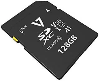 V7 Tarjeta SDXC V30 U3 A1 CL10 4K UHD-MAX de 128GB