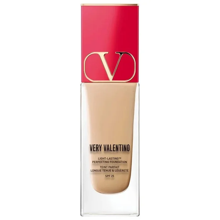 Valentino Very Valentino Base Líquida SPF 25 LIGR5, maquillaje fluido de alta cobertura, acabado natural, hidratante, 25 ml