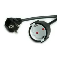 VALUE Cable alargador de Contacto de Tierra, 230VAC, Negro, 5 m