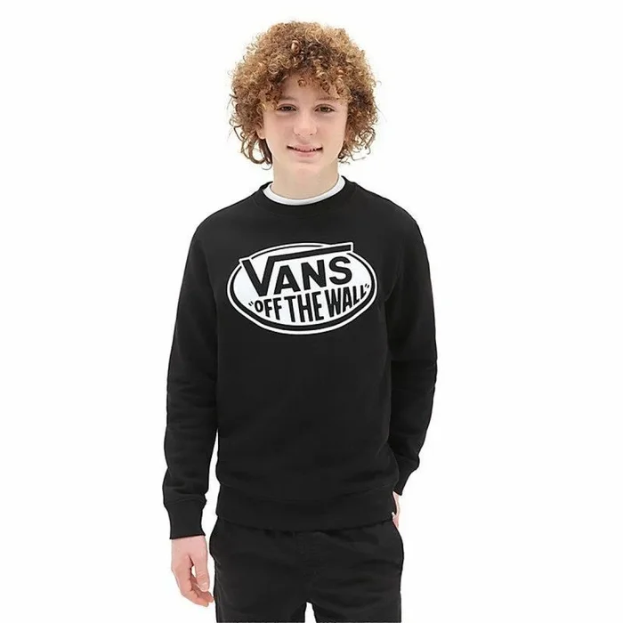 Vans Classic OTW Crew Boys Sudadera, Black, S Unisex Niños