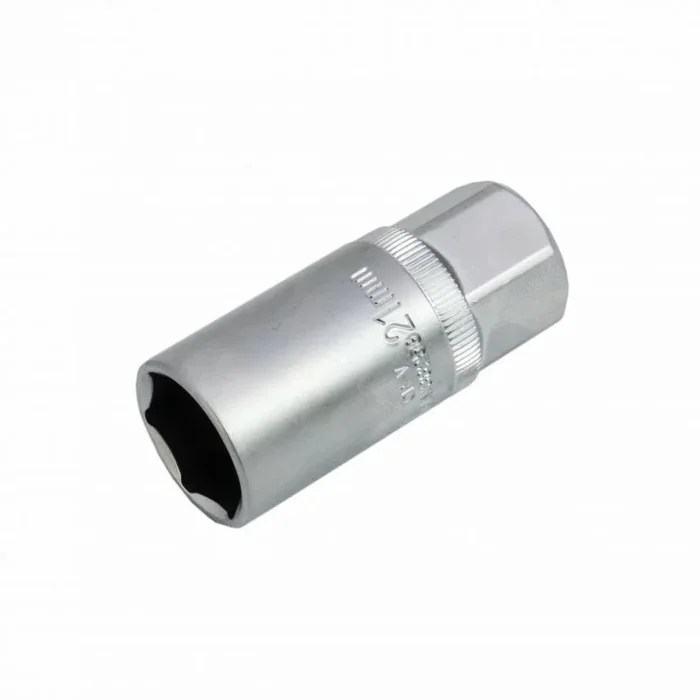 Vaso para bujías 21mm Awtools Black Line, herramienta profesional para mecánicos, compatible con cuadrante 1/2″, sujeción segura, acabado anticorrosivo duradero.