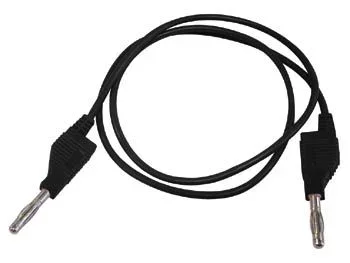 Velleman Cable de medición, lámina de plátano de 4 mm, doblemente aislado, apilable, moldeado por inyección, muy flexible, longitud de cable de 100 cm, negro, máximo 30 V/3 A