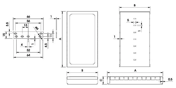 velleman TK1680 Caja RFID de acero inoxidable AUS 146245