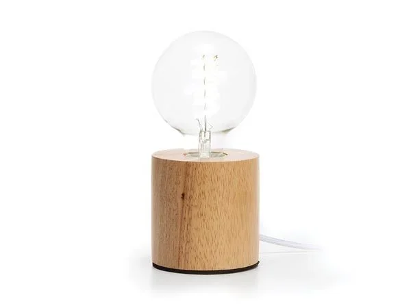 Velleman V-STAND-CYL-OAK lámpara de mesa E27 2 W LED Madera