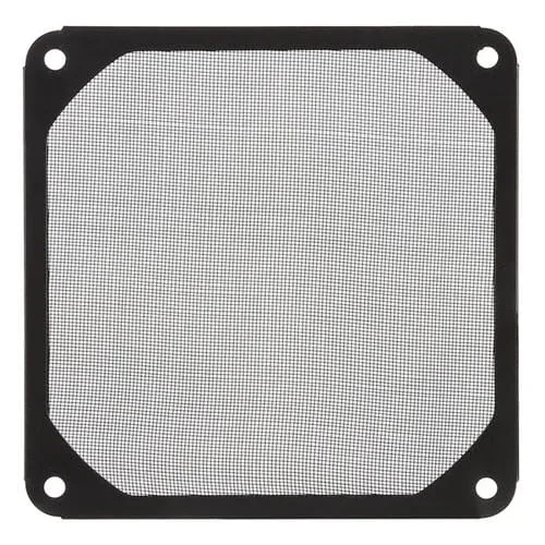 Ventilador de Computadora 12 cm con Filtro y Cubierta a Prueba de Polvo de Aluminio (Negro)