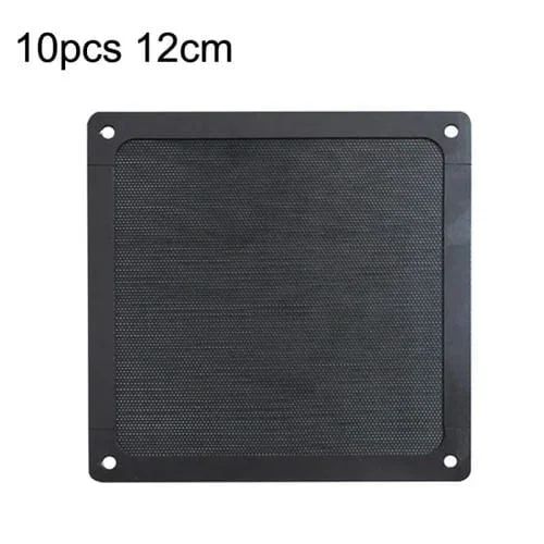 Ventilador de Refrigeración 12cm Punzonado Magnético Succión PVC con Red de Polvo para Ordenador de Escritorio e Industrial Cubierta de Filtro (10 Unidades)