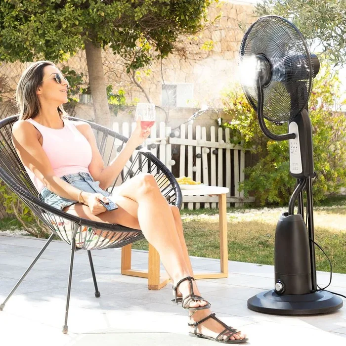 Ventilador nebulizador de pie con mando a distancia innovagoods mistinn negro 90 w 2,8 l