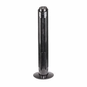 Ventilador Tubo Negro con Control Remoto, ventilación eficiente y moderna, ideal para espacios pequeños y medianos, fácil ajuste de velocidad y dirección
