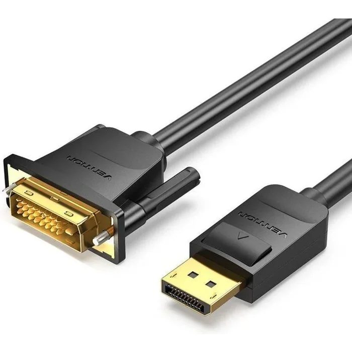 Vention Cable Conversor HAFBH/ Displayport Macho – DVI Macho/ 2m/ Negro
