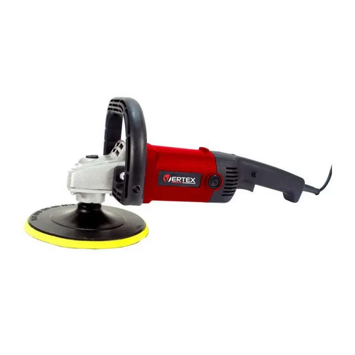 Vertex Pulidora Automotriz 180mm/1400W, motor potente, velocidad ajustable, diseño ergonómico, ideal para mantenimiento de vehículos