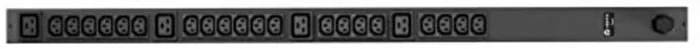 Vertiv Geist rPDU, basic, 0U, input IEC60309 230V 16A, outputs (20)C13 | (4)C19 unidad de distribución de energía (PDU) 24 salidas AC Negro