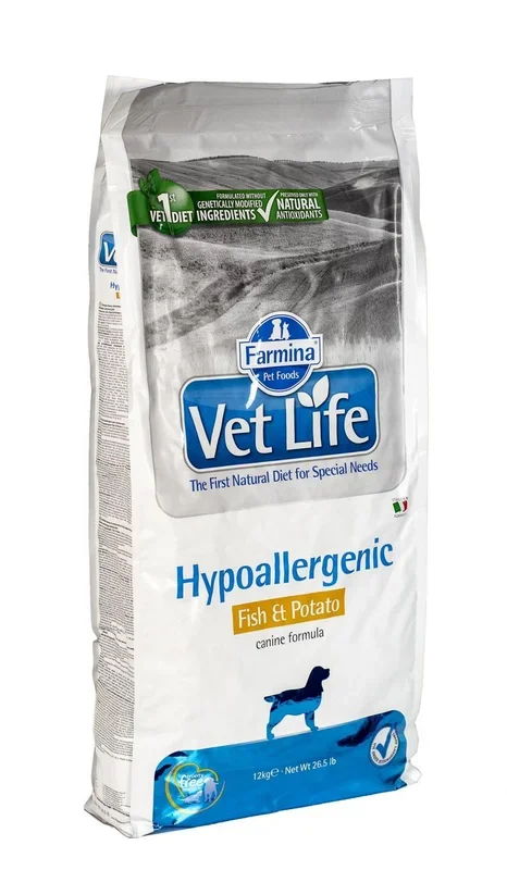Vet Life HIPO Fish y Potato Dog, 1 Unidad (12 kg)