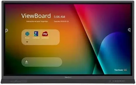Viewsonic IFP6552-1A pantalla de señalización Panel plano interactivo 165,1 cm (65″) 350 cd / m² 4K Ultra HD Negro Pantalla táctil Procesador incorporado Android 9