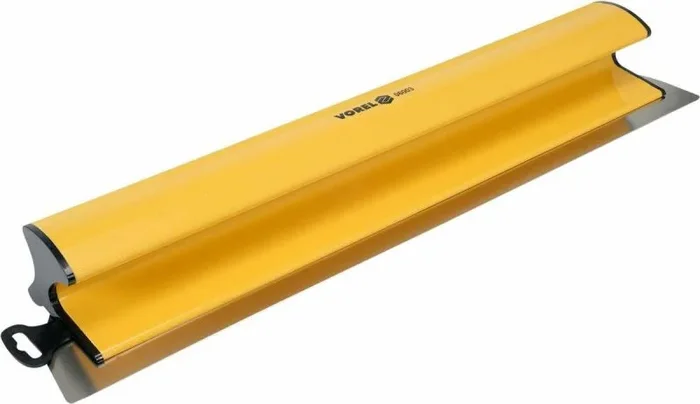 Vorel 06005 – Espátula de acero inoxidable, 0,3 mm, 1000 mm de ancho, mango en Z, ideal para enyesar grandes superficies.