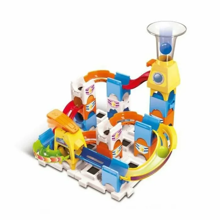 VTech – Circuito de Bolas Discovery Set XS100, Juego de construcción, 30 Piezas, 3 Bolas, Regalo para niños a Partir de 4 años – Contenido en francés