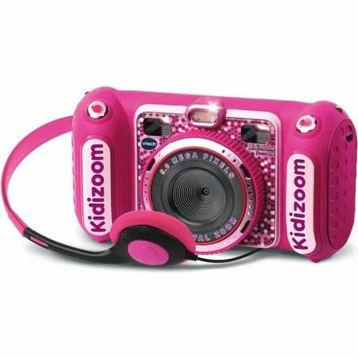 VTech KidiZoom Duo DX Rose, cámara de Fotos Digital Infantil 10 en 1, Foto, Selfie, vídeo, Pantalla a Color, Reproductor de MP3, Auriculares audios, Regalo para niños de 3 años a 12 años de Edad,