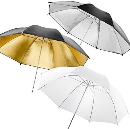 Walimex 3 reflex/translucent umbrellas, 105/110cm