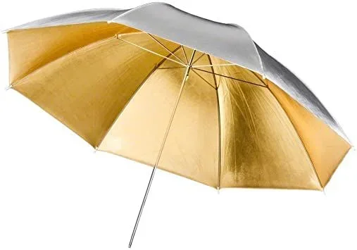 Walimex pro 2in1 reflex umbrella golden/silver, 109cm