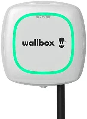 Wallbox Pulsar Plus – Cargador de vehiculo electrico (7,4 kw de Potencia, Cable de 5 Metros, Conector Tipo 2, WiFi, Bluetooth, OCPP, Interior/Exterior)