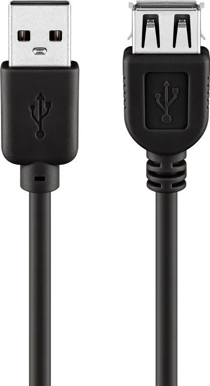 Wentronic Kabel USB 2.0 GOOBAY PRZEDŁUŻACZ Am/AF 1.8M USB 2.0 Czarny