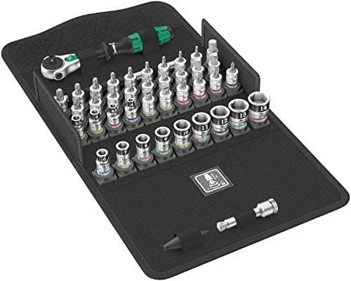 Wera 05003755001 8100 SA All-in Juego de carraca Zyklop Speed, Negro, Cromo, Verde, 1/4″
