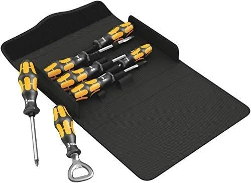 WERA-05137813001-Kraftform 900/7 Set 3 – Juego de destornilladores, caja textil