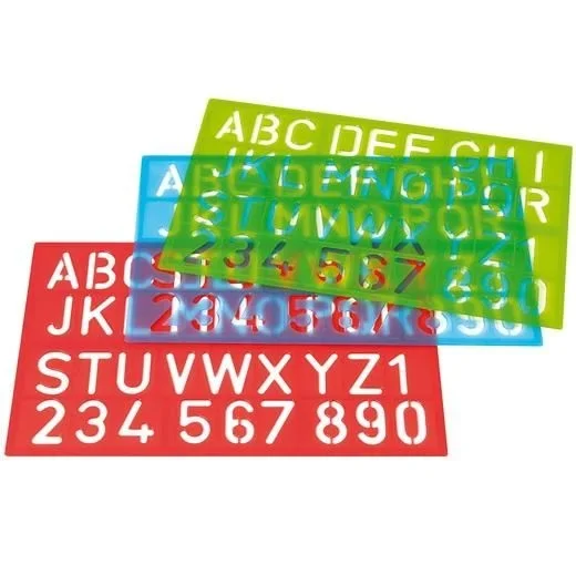 Westcott E-10600 00 – Plantillas de escritura, letras y números