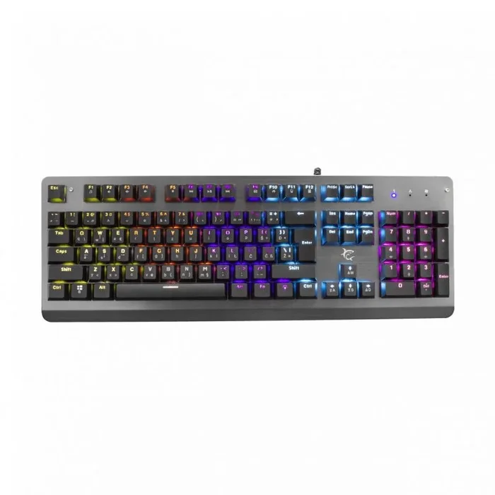 White Shark Legionnaire teclado USB AZERTY Belga Plata