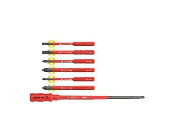 WIHA 36079 – Juego de bits slimBit electric 2879B7 slimBit electric Ref. 2879B7