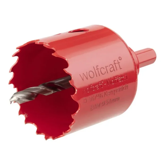 wolfcraft Sierra de corona BiM I 5471000 I Para materiales de obra en seco, madera, plásticos y metales, profundidad de corte de 40 mm