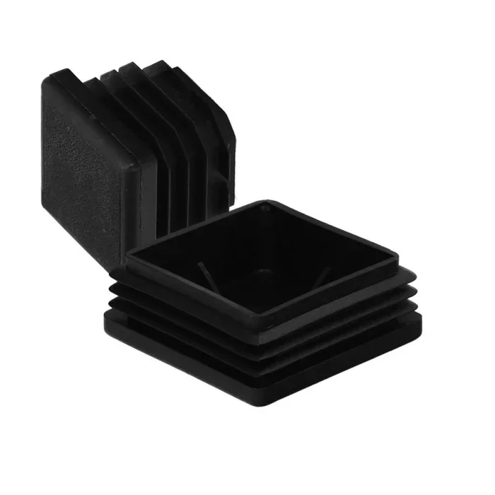 WOLFPACK LINEA PROFESIONAL 05330538 Interior Plastico Cuadrada 60×60 mm. Color Negro. Bolsa 50 Unidades. Contera Mesa, Silla, Muebles, Estanteria, Mediano