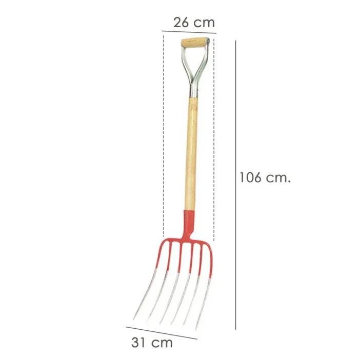 WOLFPACK LINEA PROFESIONAL – Horca Con Mango Anilla 560/6 Puas