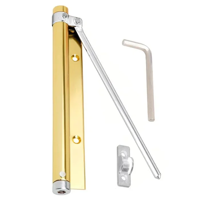 WOLFPACK LINEA PROFESIONAL – Muelle Puerta Aluminio Anodizado Dorado (Blister 1 Pieza)