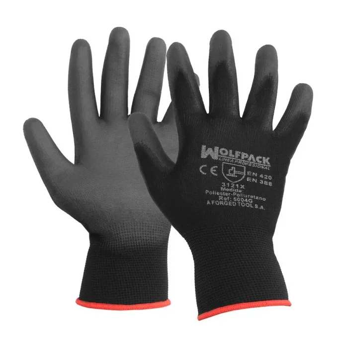 WOLFPACK LINEA PROFESIONAL Guantes Poliuretano/Poliester Impregnado 6”