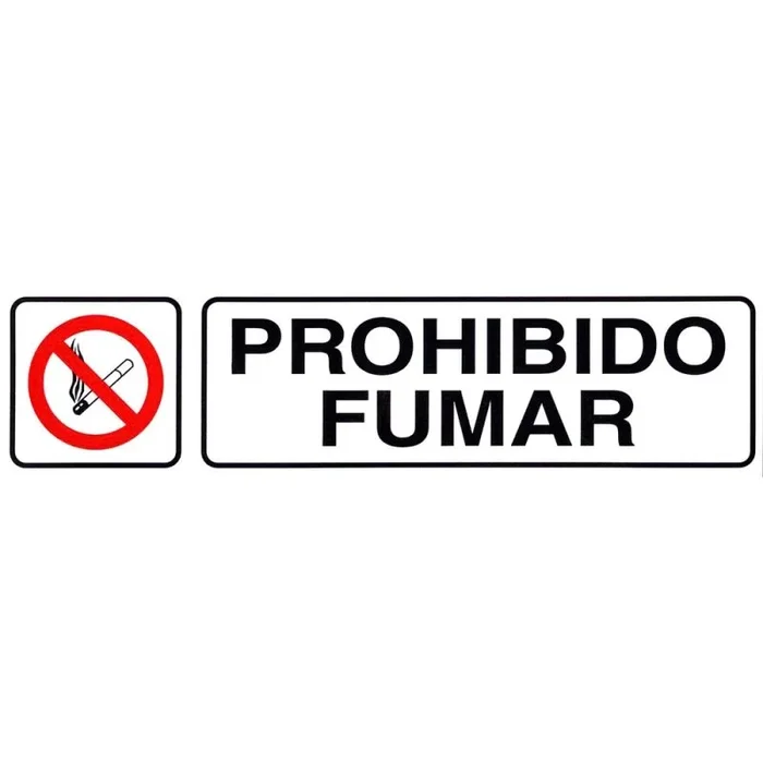 WOLFPACK LINEA PROFESIONAL Rotulo Adhesivo 250×63 mm. Prohibido Fumar