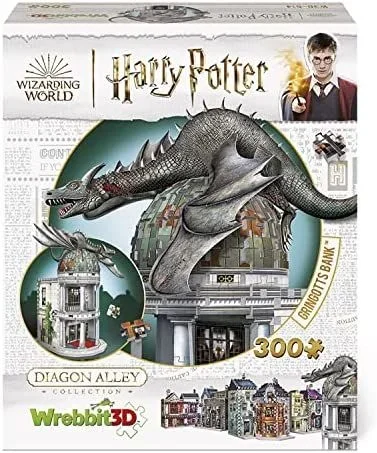 Wrebbit-Wrebbit3D Gringotts Bank Harry Potter Rompecabezas 3D, Color, único (JH-Products W3D-0514)