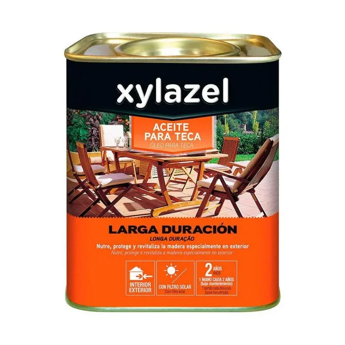 XYLAZEL 25580 Aceite para Teca Larga Duración, Varios Colores, 0.750 L