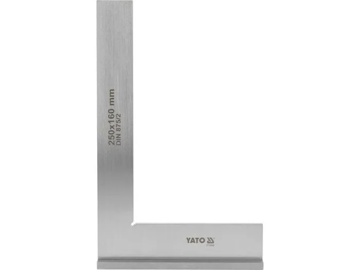 YATO, modelo YT-70764, Esquinero de herrero con base 250×160 mm, ideal para carpintería, metalurgia y construcción, herramienta profesional de alta precisión.