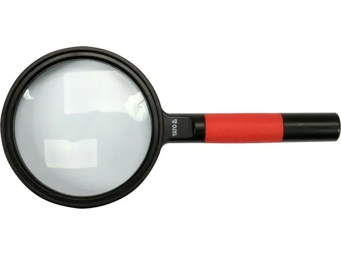 YATO, modelo YT-73855, Lente de aumento y lupa, ideal para trabajos de precisión y lectura detallada, herramienta profesional de alta calidad y claridad óptica.