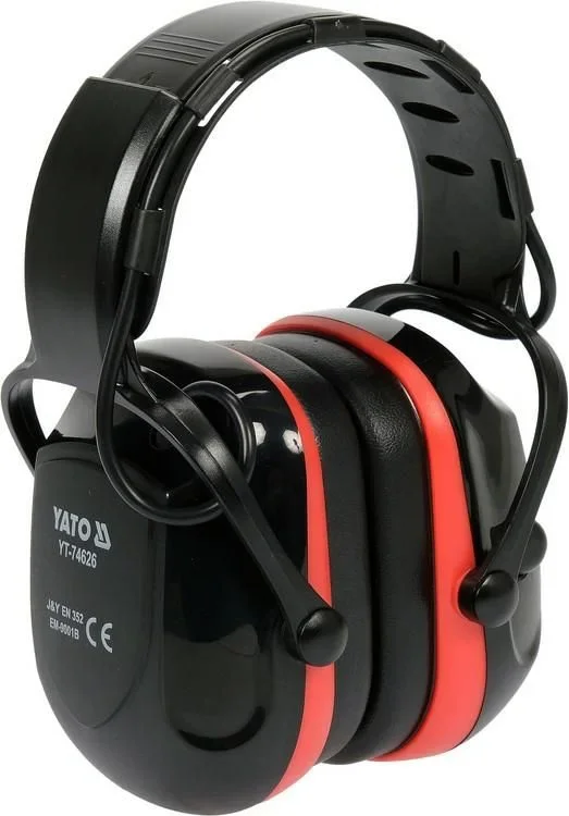 YATO, modelo YT-74626, Auricular de protección auditiva, ideal para entornos ruidosos, alta calidad y confort, diseñado para ofrecer máxima protección auditiva en el trabajo.