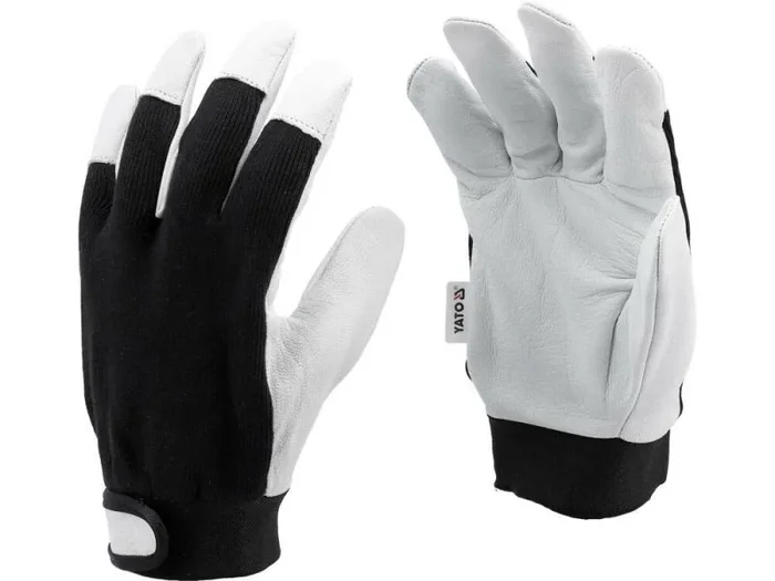 Yato YT-746391 guante de seguridad Tela, Cuero