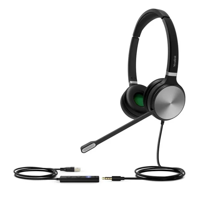 Yealink UH36 Dual Auriculares Alámbrico Diadema Oficina/Centro de llamadas USB tipo A Negro, Plata