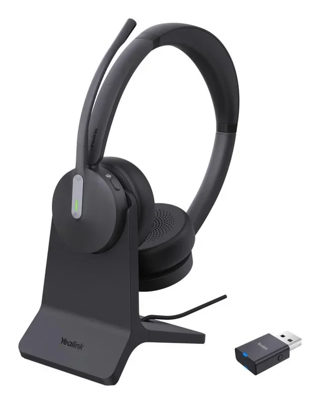 Yealink WH64 Hybird Dual with Charging Stand Teams Auriculares Inalámbrico Diadema Oficina/Centro de llamadas USB Tipo C Bluetooth Base de carga Negro