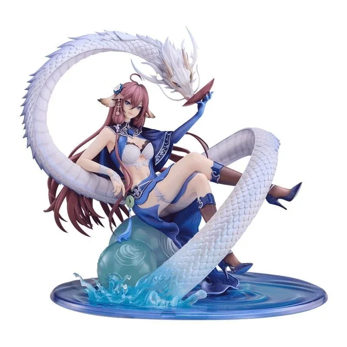 Yuewen Goods Inu no Matsu-Chan Masaya Kuriyama Blue Scale Blue Scale Dew Ver., Total Height Approx. 9.1 Inches (230 mm) (Including Pedestal) PVC and ABS 1/7 Finished Figure