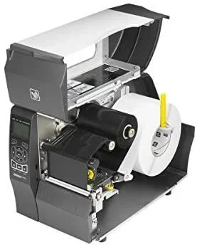 Zebra ZT230 – Impresora de etiquetas (Transferencia térmica, 203 x 203 DPI, 152 mm/seg, LCD, Paralelo, LAN inalámbrica, Alámbrico) Negro, Color blanco
