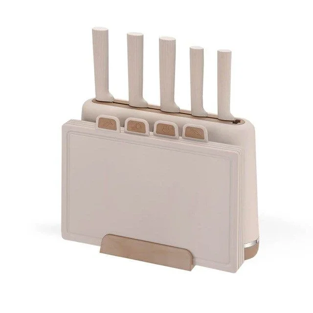 Zestaw noży i desek mr-1412-beige maestro